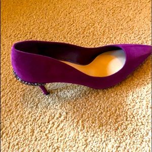 White House Black Market rich plum heels